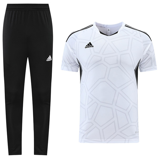 Adas maglia da allenamento sportwear uniforme da calcio da uomo maglia da calcio manica corta sport t-shirt bianca 2022-2023